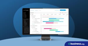 Management-Software on computer screen